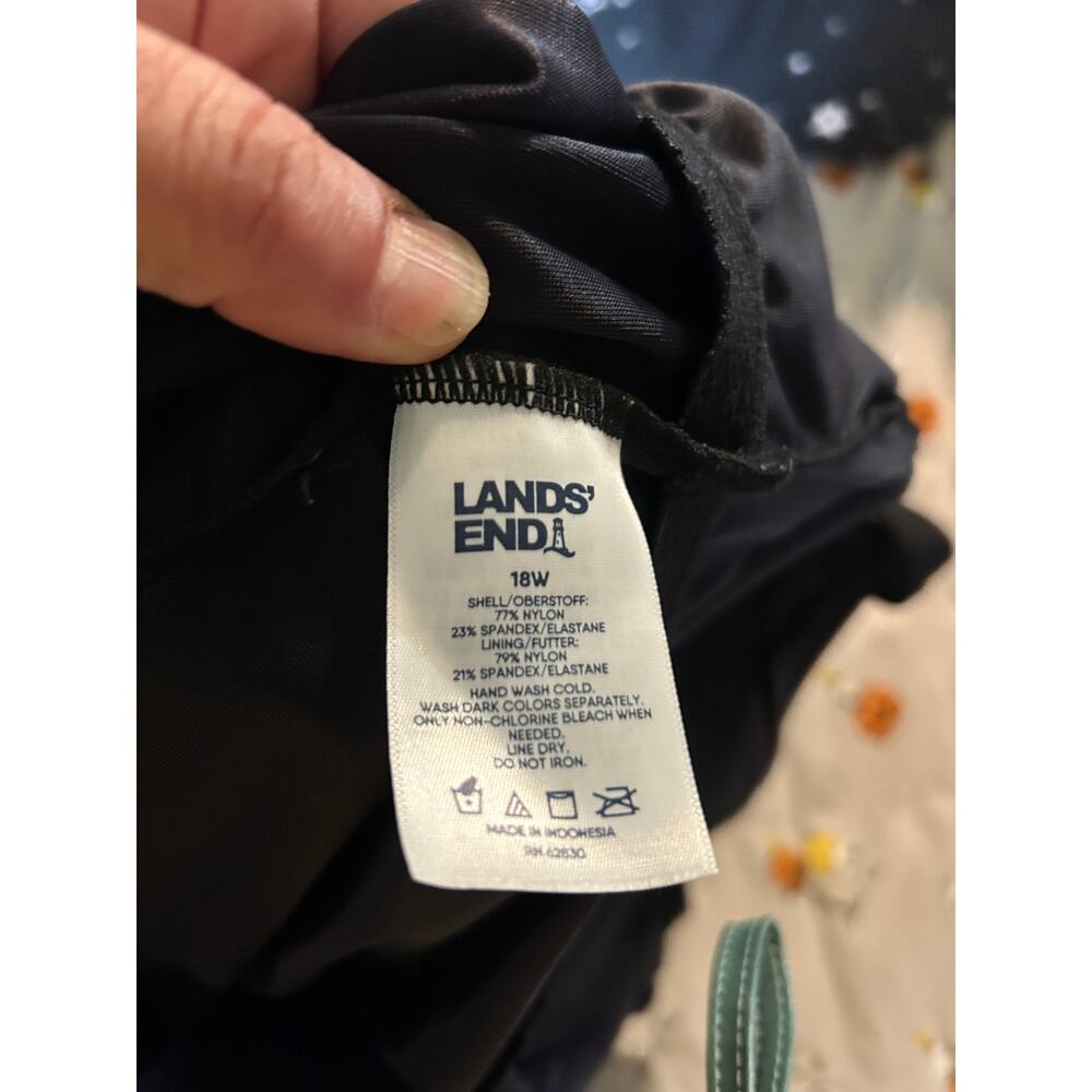 Lands’ End Black Wrap Swim Tankini